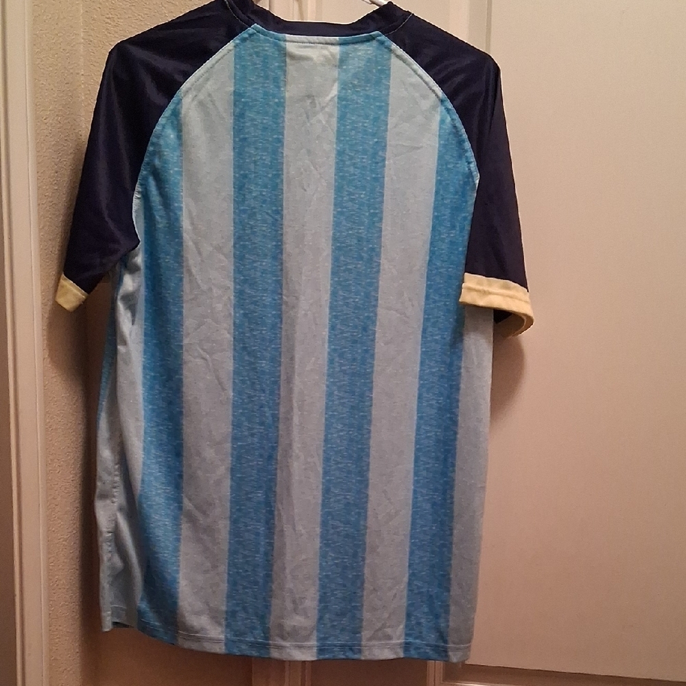 Argentina Kids Blue and Navy Striped Shirt - Picture 2 of 2